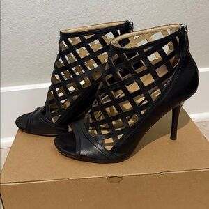 MICHAEL Michael Kors Black Lattice Heels